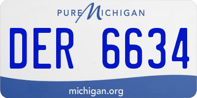 MI license plate DER6634