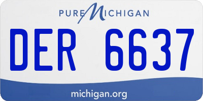 MI license plate DER6637