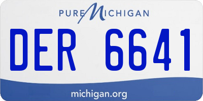 MI license plate DER6641