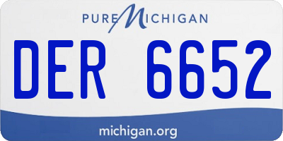 MI license plate DER6652