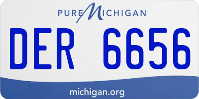 MI license plate DER6656