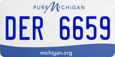 MI license plate DER6659