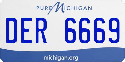 MI license plate DER6669