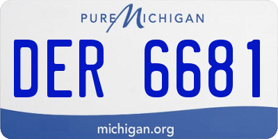 MI license plate DER6681