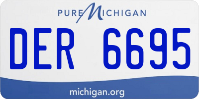 MI license plate DER6695
