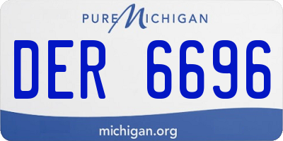 MI license plate DER6696