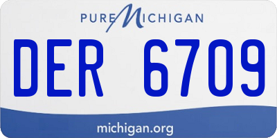MI license plate DER6709