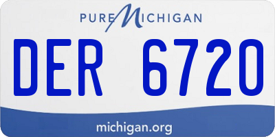 MI license plate DER6720