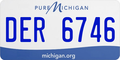 MI license plate DER6746