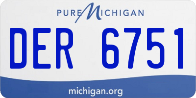 MI license plate DER6751