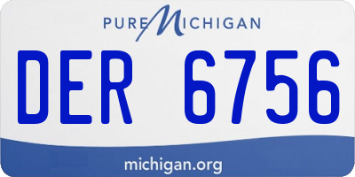 MI license plate DER6756