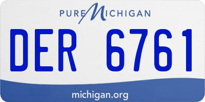 MI license plate DER6761