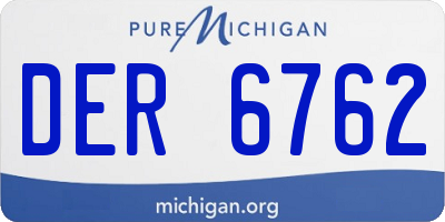 MI license plate DER6762