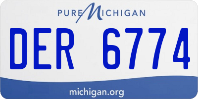 MI license plate DER6774