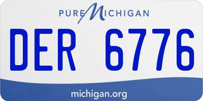 MI license plate DER6776