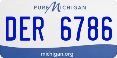 MI license plate DER6786