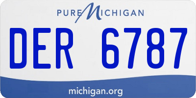 MI license plate DER6787