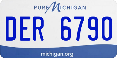 MI license plate DER6790