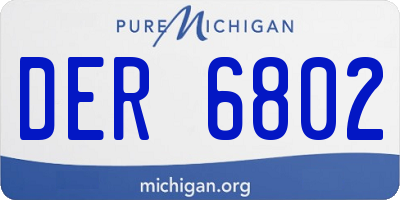 MI license plate DER6802