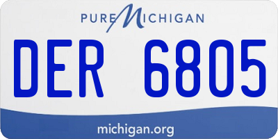 MI license plate DER6805