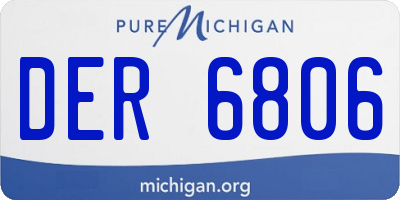 MI license plate DER6806
