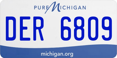 MI license plate DER6809