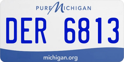 MI license plate DER6813