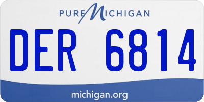MI license plate DER6814