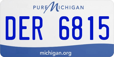 MI license plate DER6815