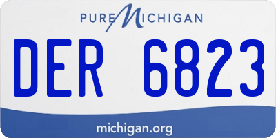MI license plate DER6823