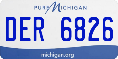 MI license plate DER6826