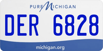 MI license plate DER6828