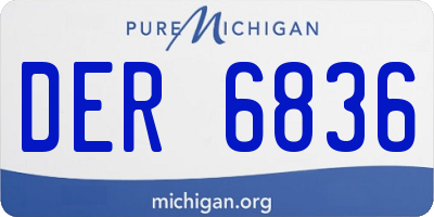 MI license plate DER6836