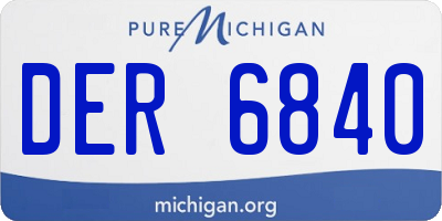 MI license plate DER6840