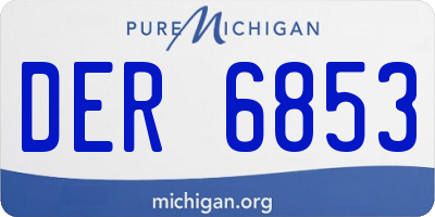 MI license plate DER6853