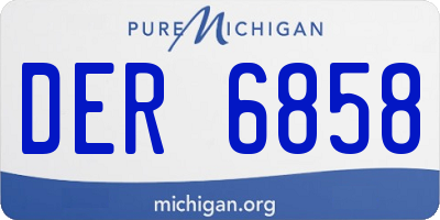 MI license plate DER6858