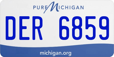 MI license plate DER6859