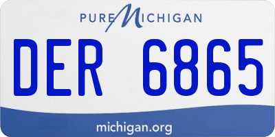 MI license plate DER6865