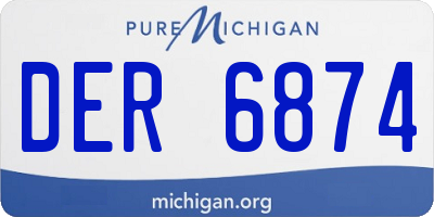 MI license plate DER6874