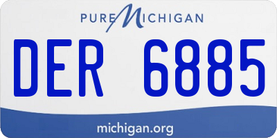 MI license plate DER6885