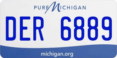 MI license plate DER6889