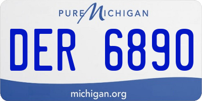 MI license plate DER6890