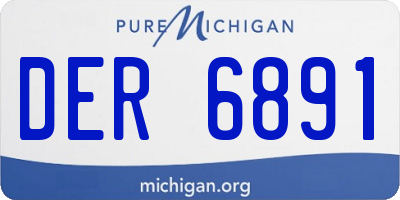 MI license plate DER6891