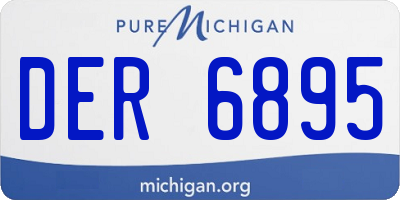 MI license plate DER6895