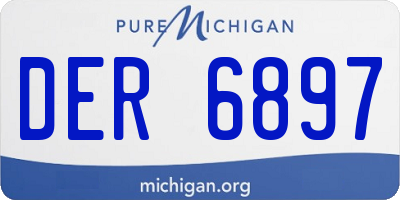 MI license plate DER6897