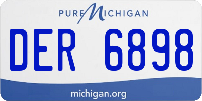 MI license plate DER6898