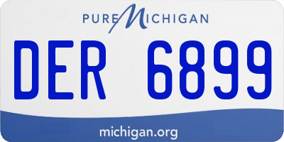 MI license plate DER6899