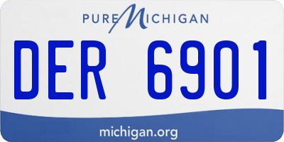MI license plate DER6901