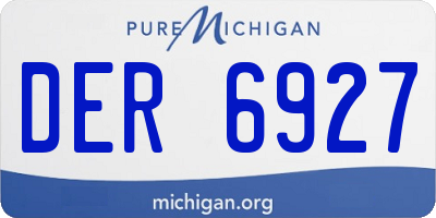 MI license plate DER6927