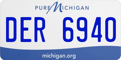 MI license plate DER6940